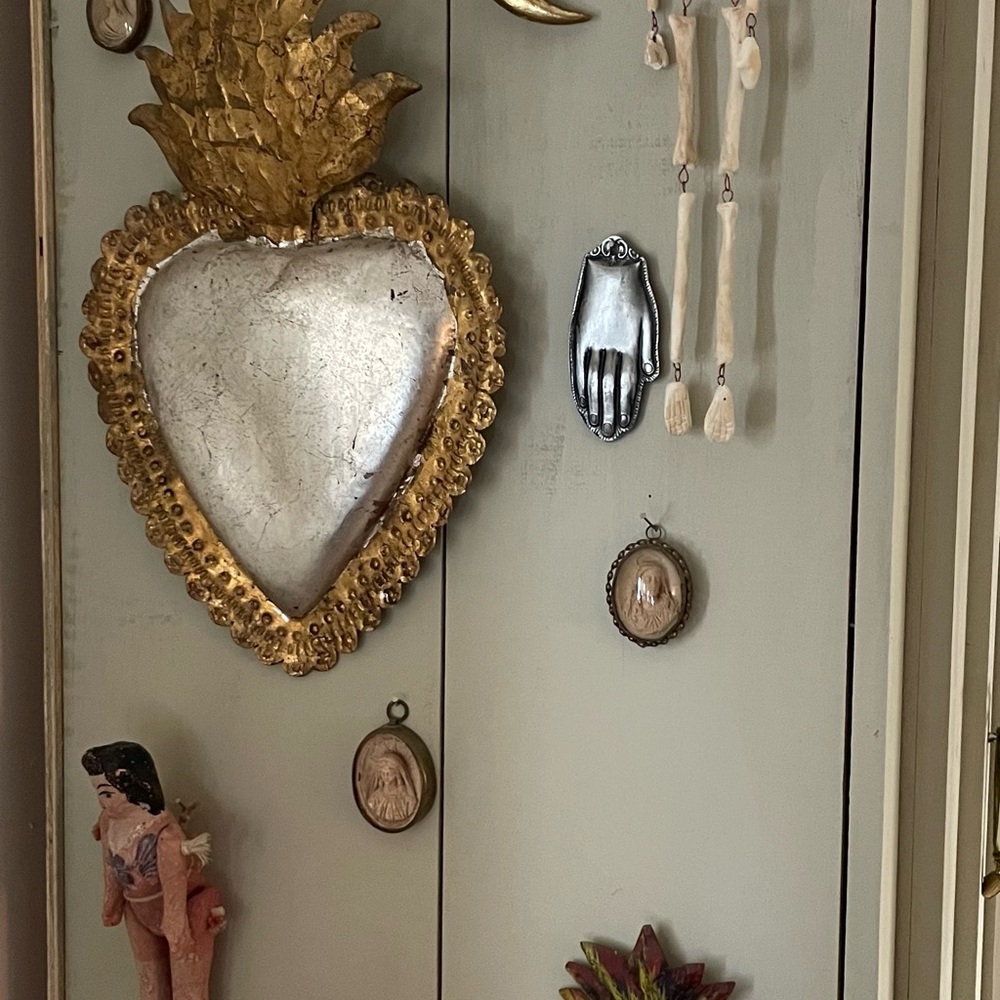 French Reliquary Inspired Sacred Heart Brocante Charlotte antique Limited qty - Picture 12 of 15